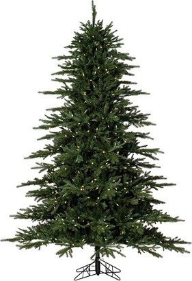 9' x 68 Kamas Fraser Fir Artificial Christmas Tree, Warm White Dura-lit LED Lights In a 28Lx28Wx5H base.