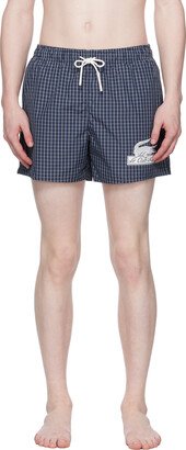 Navy Check Swim Shorts