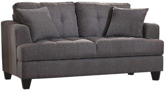 CDecor Alix Transitional Charcoal Loveseat