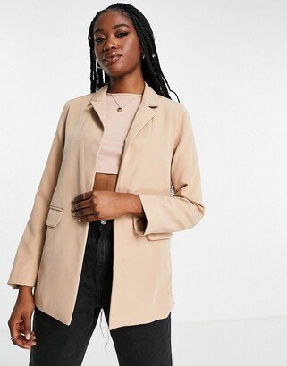 slouchy suit blazer in stone