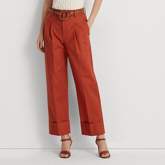 Ralph Lauren Double-Faced Stretch Cotton Ankle Pant