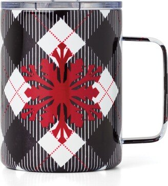 Plaid Insulated Coffee Mug, 16 oz