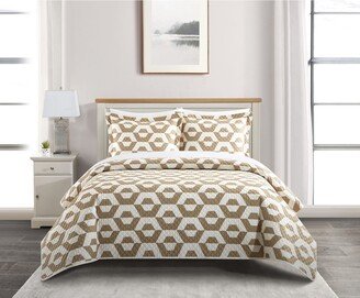 Arthur Geo Print 2-Piece Quilted Comforter Set - Twin Size