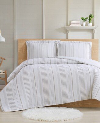 Farmhouse Stripe 2-Piece Twin Xl Comforter Set