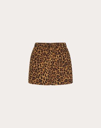 ANIMALIER CREPE DE CHINE SHORTS