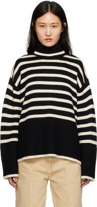 Black Signature Stripe Turtleneck