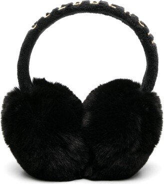 Logo-Embroidered Faux-Fur Ear Muffs