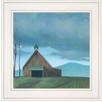 Lonesome Barn by Tim Gagnon, Ready to hang Framed print, White Frame, 15