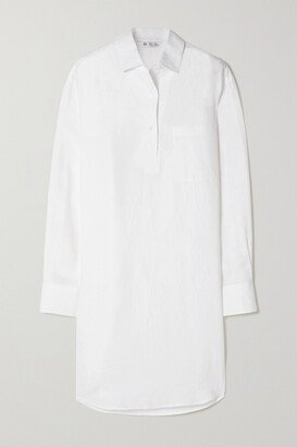 André Oversized Linen Polo Shirt - White