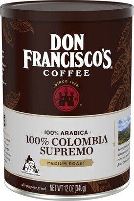 Don Francisco's 100% Colombia Supremo Medium Roast Ground Coffee - 12oz