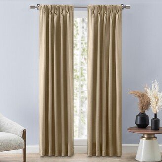 Grasscloth 2/Way Pinch Pleated w/Back Tabs Pair Curtain 150