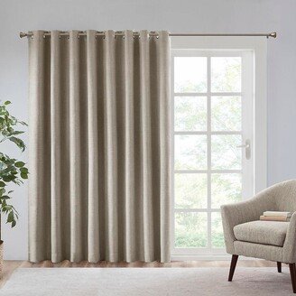 Gracie Mills 1-pc Maya Printed Heathered Total Blackout Window Patio Panel Curtain - 100x84-AA