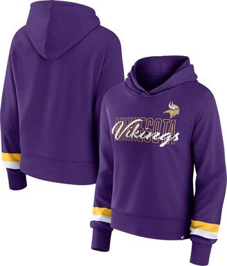 Women's Branded Purple Minnesota Vikings Over Under Pullover Hoodie