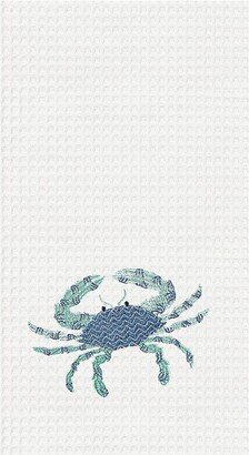 Crab Waffle Weave Cotton Kitchen Towel