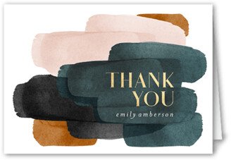 Thank You Cards: Color Theory Thank You Card, White, 3X5, Matte, Folded Smooth Cardstock