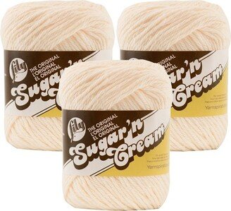 (Pack of 3 Sugar'n Cream Yarn - Solids-Soft Ecru