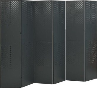 6-Panel Room Divider Anthracite 94.5