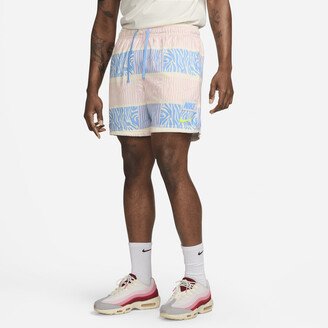 Men's Club Mesh Trippy Safari Shorts in White