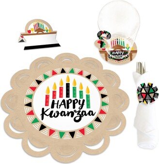 Big Dot Of Happiness Happy Kwanzaa African Heritage Paper Charger & Table Decor Chargerific Kit for 8