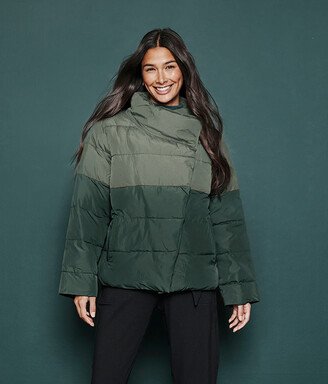 The Colorblock Eco Puffer Jacket - Olive & Eden