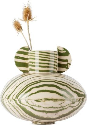 Henry Holland Studio Green & White Maxi Tudor Vase