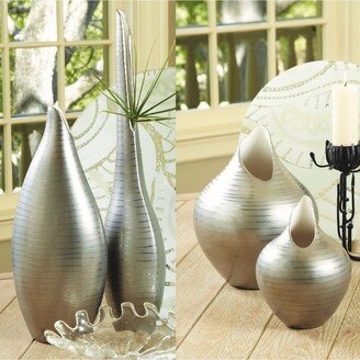 Platinum Stripe Vase Small