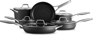 Premier 11-pc. Hard-Anodized Nonstick Cookware Set - Black/stainless Steel