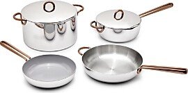 Great Jones Precious Metal 6 Piece Stainless Steel Cookware Set