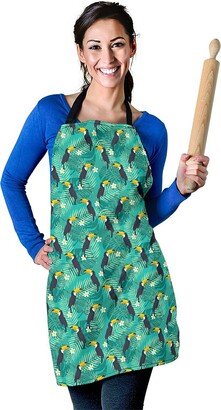 Toucan Pattern Apron - Printed Cute Print Custom With Name/Monogram Perfect Gift For Lover