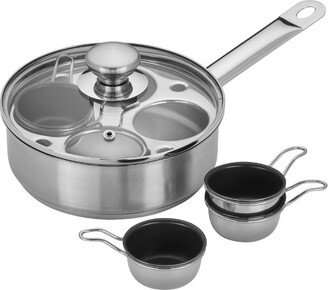 Resto 4-cup Stainless Steel Egg Poacher Set