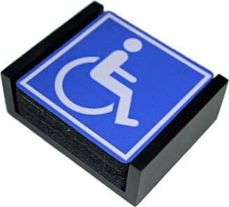 Disability Sign Coaster Set Of 5 With Wood Holder