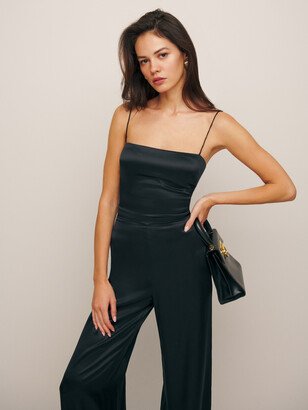 Sage Silk Jumpsuit