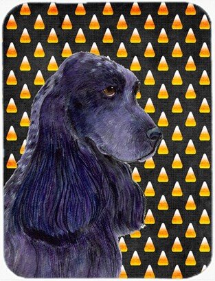 SS4264LCB Cocker Spaniel Candy Corn Halloween Portrait Glass Cutting Board