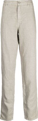 Straight-Leg Linen Trousers-AD