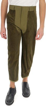 Panelled Cropped-Leg Trousers