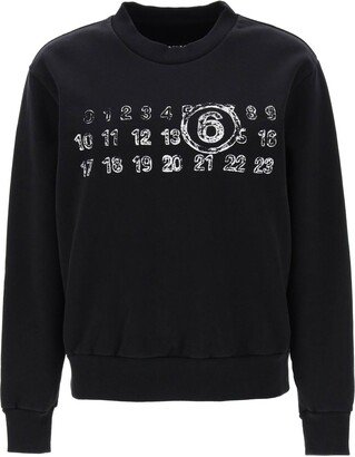 Crew-neck Sweatshirt With Numeric Logo