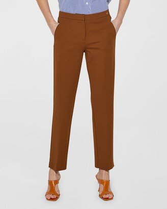 CALLAS Milano Charlotte Cropped Stretch Crepe Boyfriend Pants