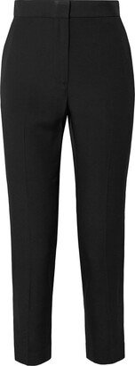 Cropped crepe tapered pants