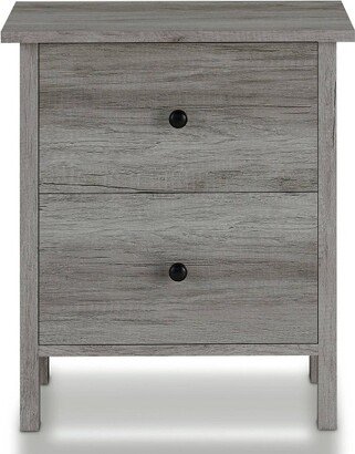 Shelman 2 Drawer Nightstand Vintage Gray - miBasics