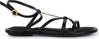 Charm Logo Flat Sandals