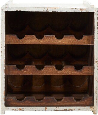 SONOMA SAGE HOME White Farmhouse Standing Wine Rack