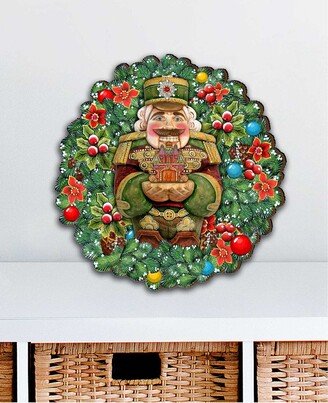 Nutcracker's Wreath Gift Holiday Outdoor Decor Large Ornament