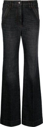 Mid-Rise Flared Jeans-AA