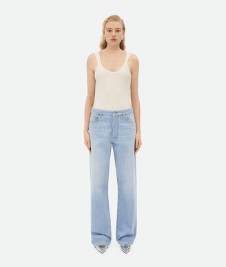 Wide Leg Light-Bleached Denim-AA