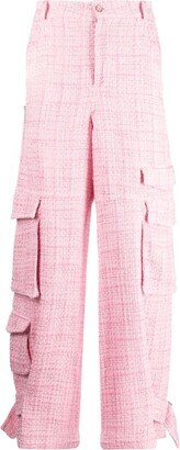 Ultracargo tweed wide-leg trousers