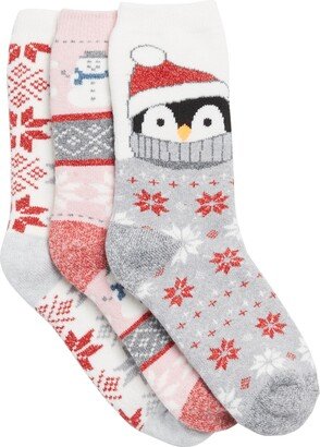 Assorted 3-Pack Christmas Crew Socks Set