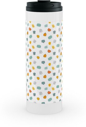 Travel Mugs: Autumn Harvest Vegetables - Light Stainless Mug, White, 16Oz, Multicolor