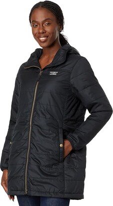 Petite Mountain Classic Puffer Coat (Black) Women's Clothing