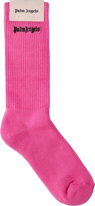 Embroidered cotton blend socks