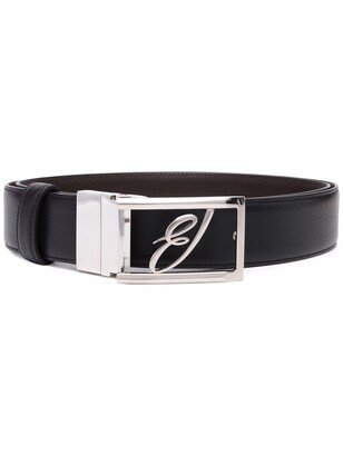 Logo-Plaque Leather Belt-AI